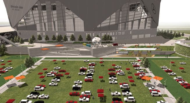 Digital model of Mercedes Benz Stadium