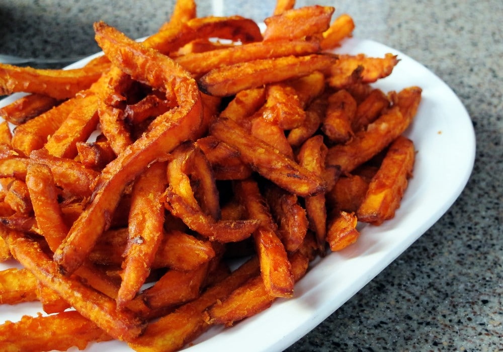 Fresh cut sweet potato fries
