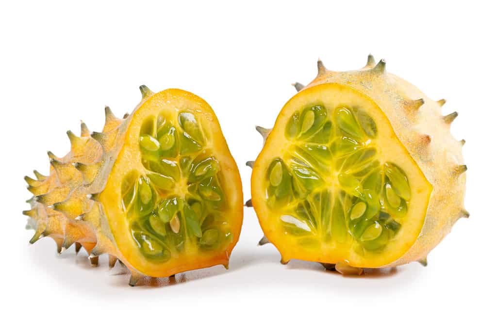 spikey yellow cut fruit