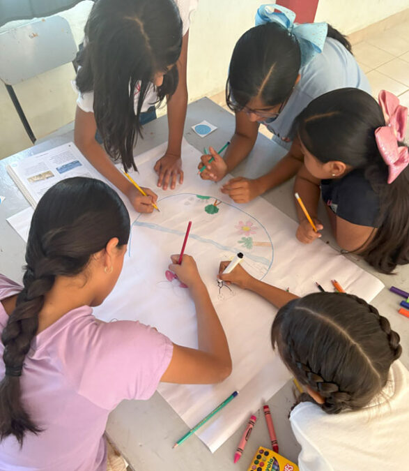 Artivism poster completed by La Paz youth during their Planeteer Club Bootcamps