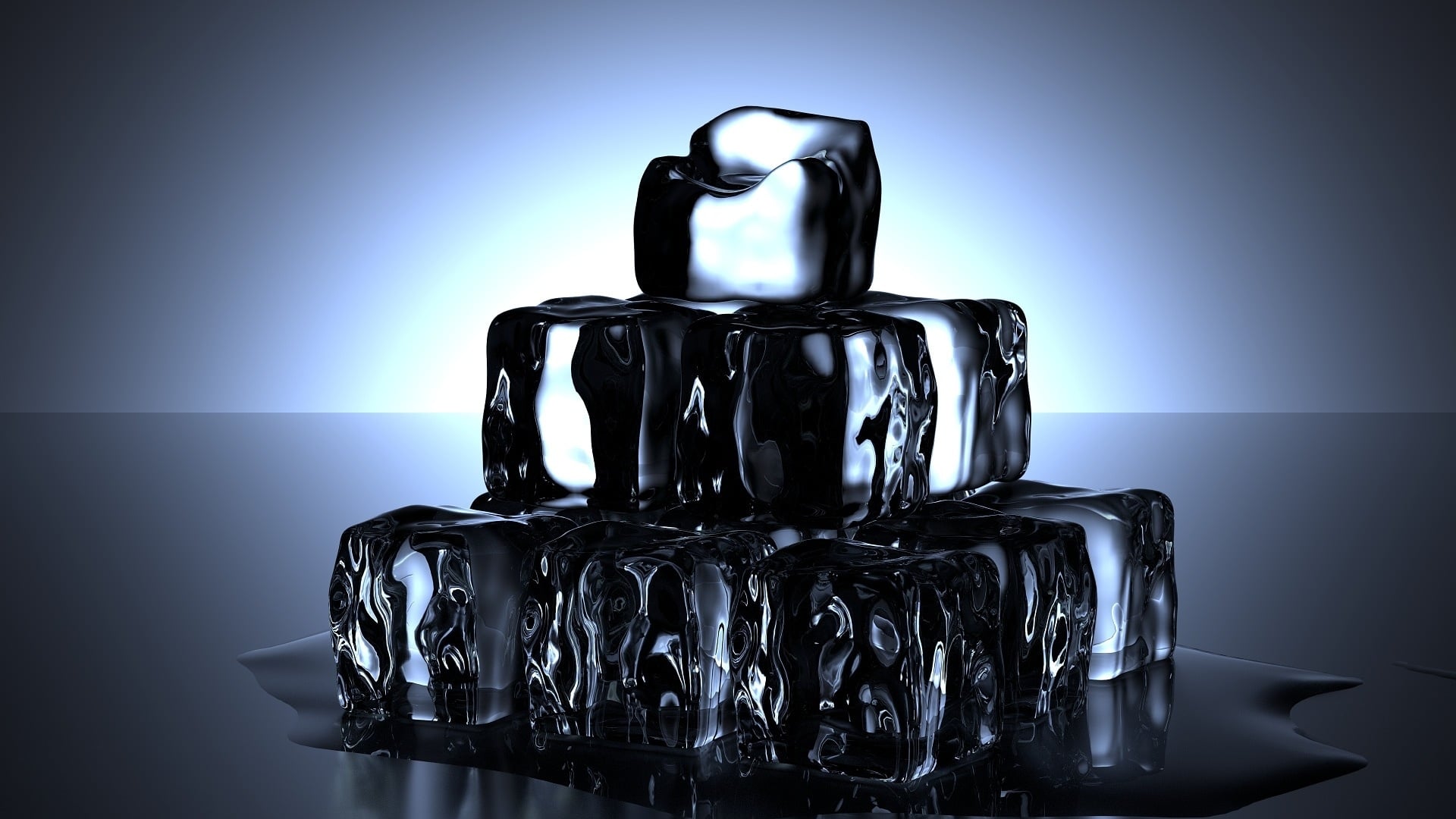 stack of ice cubes